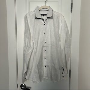 Napoleon Men’s Button White Down Shirt